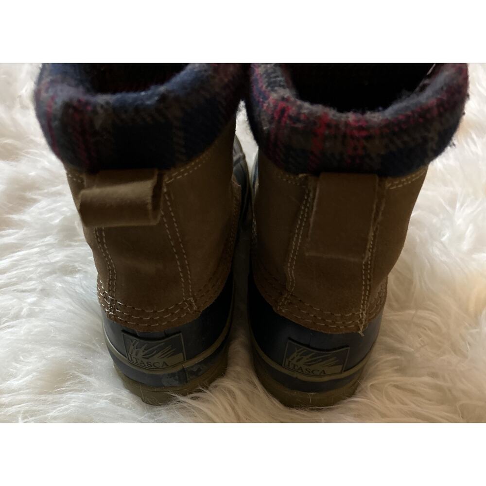 Itasca Size 6 Women’s Winter Duck Boots Thinsulate Steel Shank Plaid Trim - Picture 6 of 11